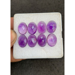 High Quality Natural Amethyst Rose Cut Oval Shape Cabochons Gemstone For Jewelry