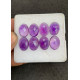 High Quality Natural Amethyst Rose Cut Oval Shape Cabochons Gemstone For Jewelry