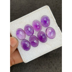 High Quality Natural Amethyst Rose Cut Oval Shape Cabochons Gemstone For Jewelry