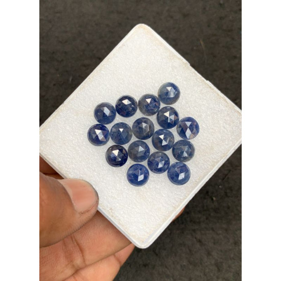 High Quality Natural Blue Sapphire Rose Cut Round Shape Cabochons Gemstone For Jewelry