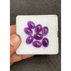 High Quality Natural Amethyst Smooth Oval Shape Cabochons Gemstone For Jewelry