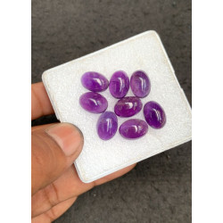 High Quality Natural Amethyst Smooth Oval Shape Cabochons Gemstone For Jewelry