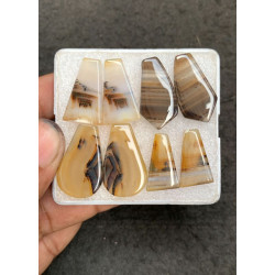 High Quality Natural Montana Agate Smooth Pair Mix Shape Cabochons Gemstone For Jewelry