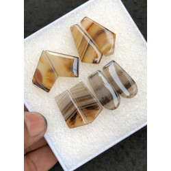 High Quality Natural Montana Agate Smooth Pair Mix Shape Cabochons Gemstone For Jewelry