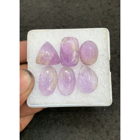 High Quality Natural Ametrine Hand Craved Fancy Shape Cabochons Gemstone For Jewelry