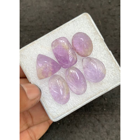 High Quality Natural Ametrine Hand Craved Fancy Shape Cabochons Gemstone For Jewelry