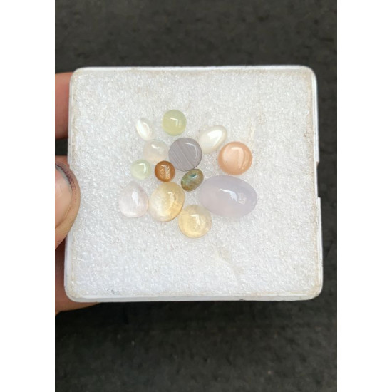 High Quality Natural Mix Moonstone Smooth Mix Shape Cabochons Gemstone For Jewelry