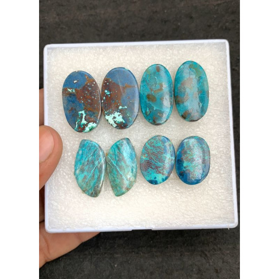 High Quality Natural Shattuckite Smooth Pair Mix Shape Cabochons Gemstone For Jewelry