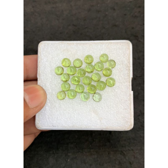 High Quality Natural Peridot Smooth Round Shape Cabochons Gemstone For Jewelry