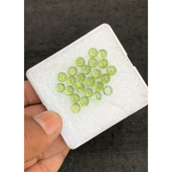 High Quality Natural Peridot Smooth Round Shape Cabochons Gemstone For Jewelry