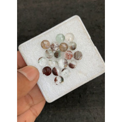 High Quality Natural Herkimer Lodolite Rose Cut Round Shape Cabochons Gemstone For Jewelry