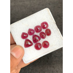High Quality Natural Garnet Rose Cut Pair Mix Shape Cabochons Gemstone For Jewelry