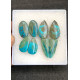 High Quality Natural Chrysocolla Smooth Pair Mix Shape Cabochons Gemstone For Jewelry