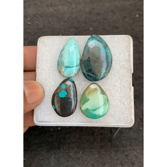 High Quality Natural Tibetan Turquoise Smooth Mix Shape Cabochons Gemstone For Jewelry