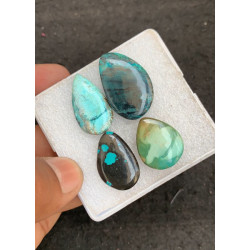 High Quality Natural Tibetan Turquoise Smooth Mix Shape Cabochons Gemstone For Jewelry