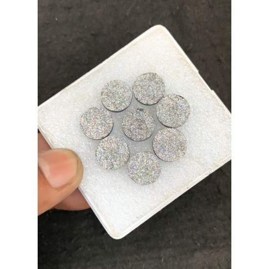 High Quality Beautiful Amazing Titanium Druzy Round Shape Cabochons Gemstone