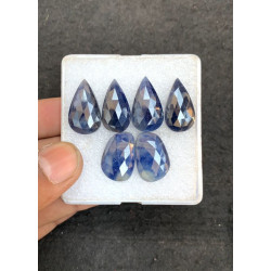 High Quality Natural Blue Sapphire Rose Cut Pair Fancy Shape Cabochons Gemstone For Jewelry