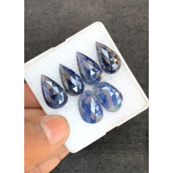 High Quality Natural Blue Sapphire Rose Cut Pair Fancy Shape Cabochons Gemstone For Jewelry