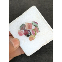 High Quality Natural Watermelon Tourmaline Hand Craved Mix Shape Cabochons Gemstone For Jewelry