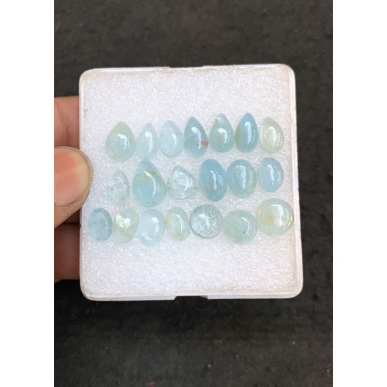 High Quality Natural Aquamarine Smooth Mix Shape Cabochons Gemstone For Jewelry