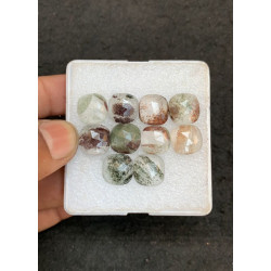 High Quality Natural Herkimer Lodolite Rose Cut Cushion Shape Cabochons Gemstone For Jewelry