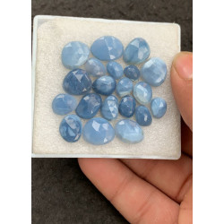 High Quality Natural Blue Opal Rose Cut Fancy Shape Cabochon Gemstone For Jewelry