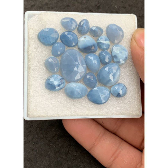 High Quality Natural Blue Opal Rose Cut Fancy Shape Cabochon Gemstone For Jewelry