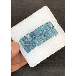 High Quality Natural Teal Green Kyanite Rose Cut Rectangle Shape Cabochons Gemstone For Jewelry