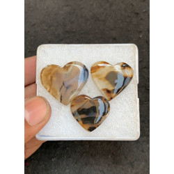 High Quality Natural Montana Agate Smooth Heart Shape Cabochons Gemstone For Jewelry