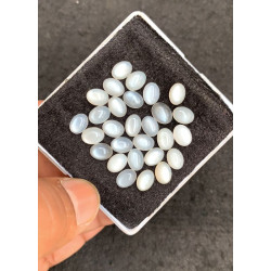 High Quality Natural White Moonstone Smooth Oval Shape Cabochons Gemstone For Jewelry