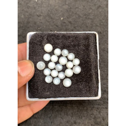 High Quality Natural White Moonstone Smooth Round Shape Cabochons Gemstone For Jewelry