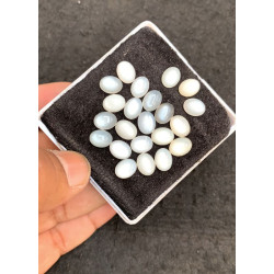 High Quality Natural White Moonstone Smooth Oval Shape Cabochons Gemstone For Jewelry
