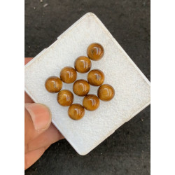 High Quality Natural Tiger Eye Smooth Round Shape Cabochons Gemstone For Jewelry