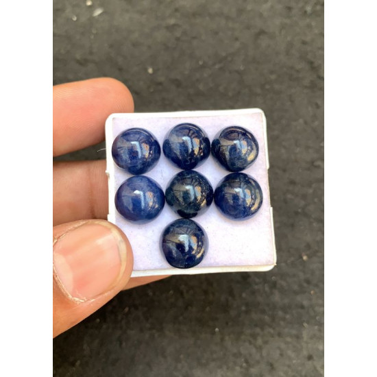 High Quality Natural Blue Sapphire Smooth Round Shape Cabochons Gemstone For Jewelry