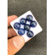 High Quality Natural Blue Sapphire Smooth Round Shape Cabochons Gemstone For Jewelry