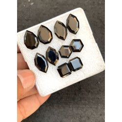 High Quality Natural Black Spinel Step Cut Pair Fancy Shape Cabochons Gemstone For Jewelry