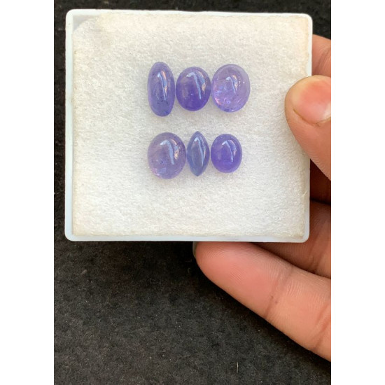 High Quality Natural Tanzanite Smooth Mix Shape Cabochons Gemstone For Jewelry