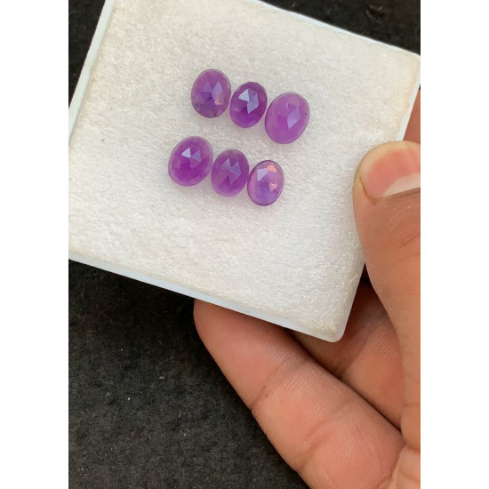 High Quality Natural Amethyst Rose Cut Oval Shape Cabochon Gemstone For Jewelry