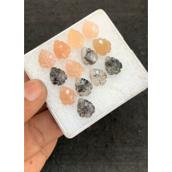 High Quality Natural Mix stone Hand Craved Leaf  Shape Cabochons Gemstone For Jewelry