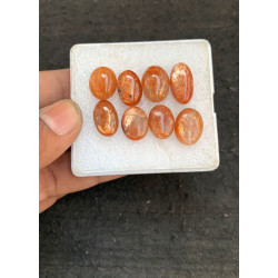 High Quality Natural Sunstone Smooth Oval Shape Cabochons Gemstone For Jewelry