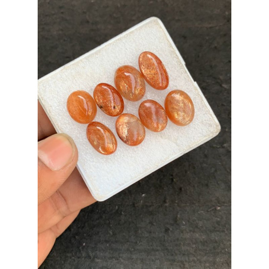 High Quality Natural Sunstone Smooth Oval Shape Cabochons Gemstone For Jewelry