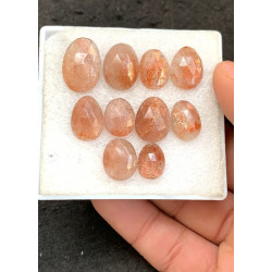 High Quality Natural Sunstone Rose Cut Fancy Shape Cabochon Gemstone For Jewelry