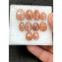 High Quality Natural Sunstone Rose Cut Fancy Shape Cabochon Gemstone For Jewelry