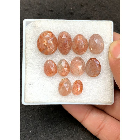 High Quality Natural Sunstone Rose Cut Fancy Shape Cabochon Gemstone For Jewelry