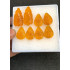 High Quality Beautiful Amber Hand Craved Pair Leaf Shape Cabochons Gemstone For Jewelry