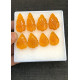 High Quality Beautiful Amber Hand Craved Pair Leaf Shape Cabochons Gemstone For Jewelry