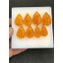 High Quality Beautiful Amber Hand Craved Pair Leaf Shape Cabochons Gemstone For Jewelry