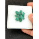 High Quality Natural Emerald Hand Craved Leaf Shape Cabochons Gemstone For Jewelry