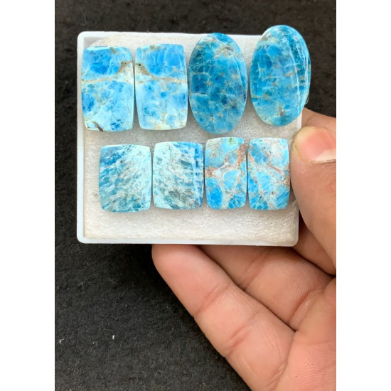 High Quality Natural Apatite Smooth Pair Mix Shape Cabochons Gemstone For Jewelry