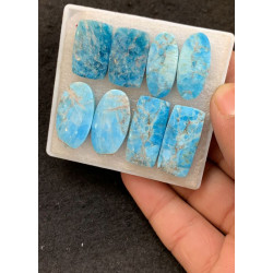 High Quality Natural Apatite Smooth Pair Mix Shape Cabochons Gemstone For Jewelry